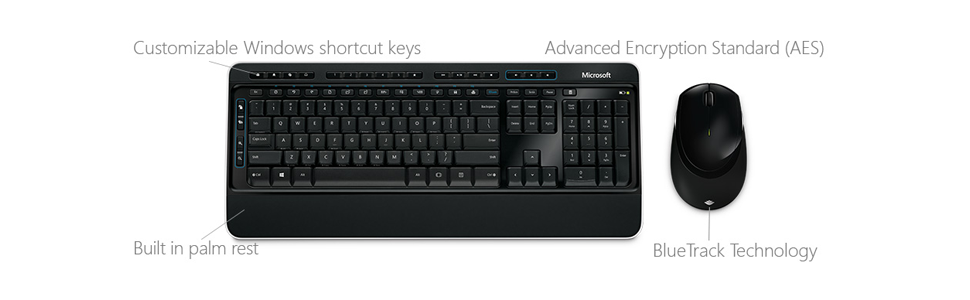 Microsoft Wireless Optical Desktop 3050 USB BlueTrack QWERTY