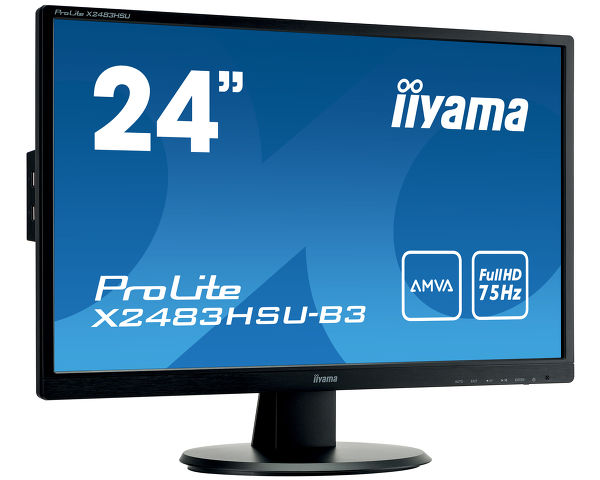 24 p IiYama X2483HSU-B5 LED FHD 12M:1 HDMI DP 4ms MVA HP
