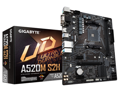 Gigabyte A520M S2H AM4 A520 USB3 SATA3 DDR4