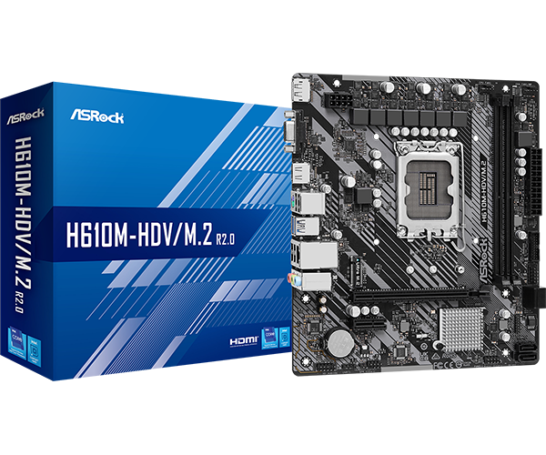 Asrock H610M-HDV/m.2 R2.0 1700 Intel H610 DDR4