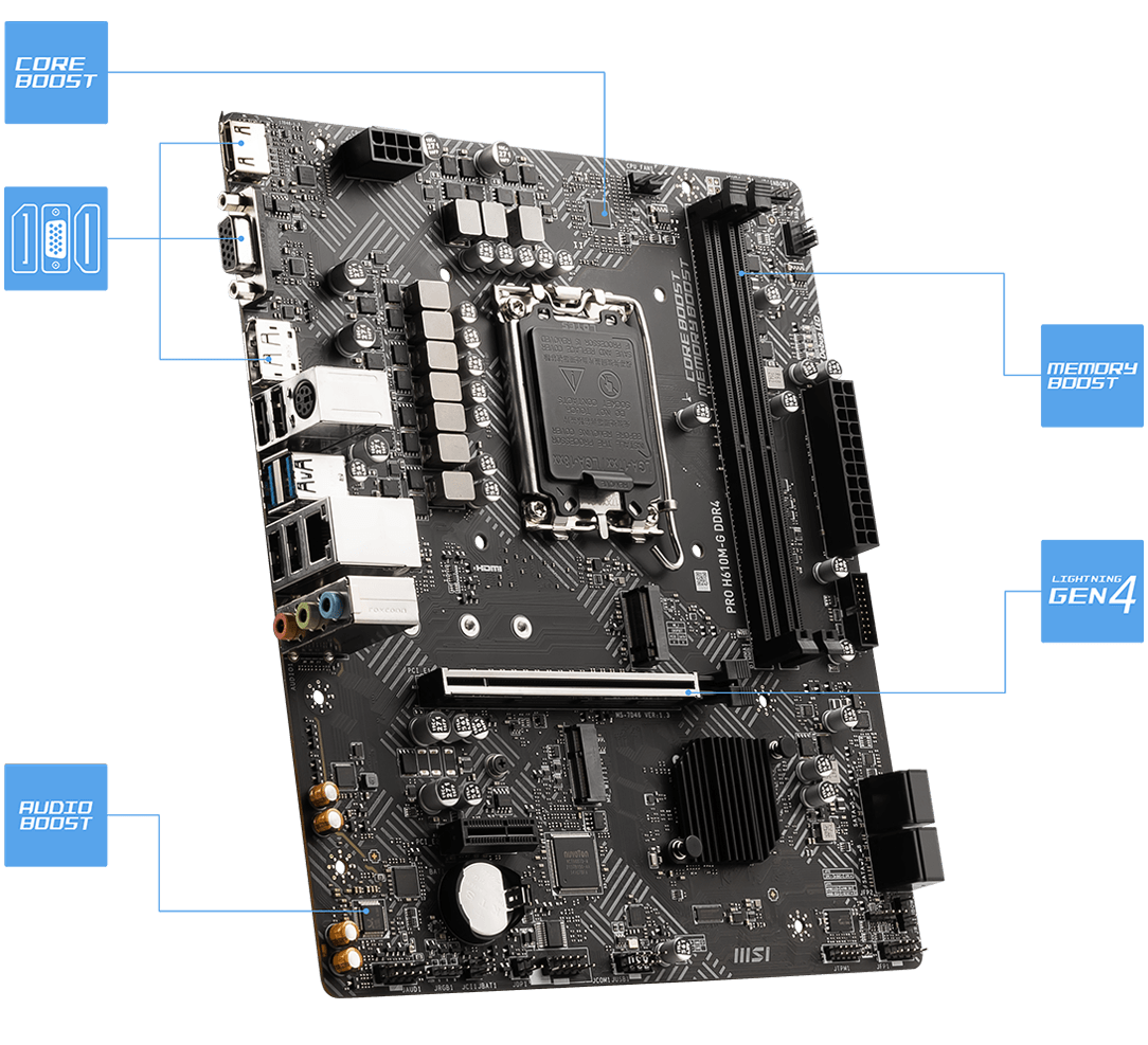 MSI H610M-G PRO D4 1700 Intel H610 DDR4